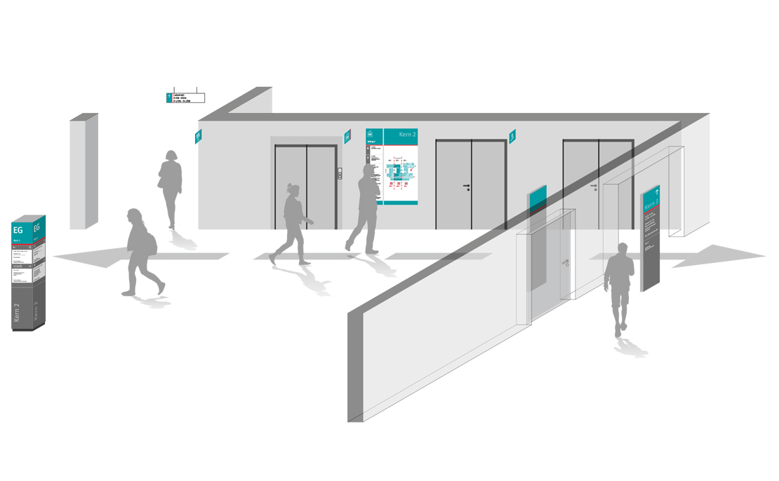 Beuth Hoschschule für Technik Berlin - Informations- und Leitsystem von Horn Orientierungssysteme